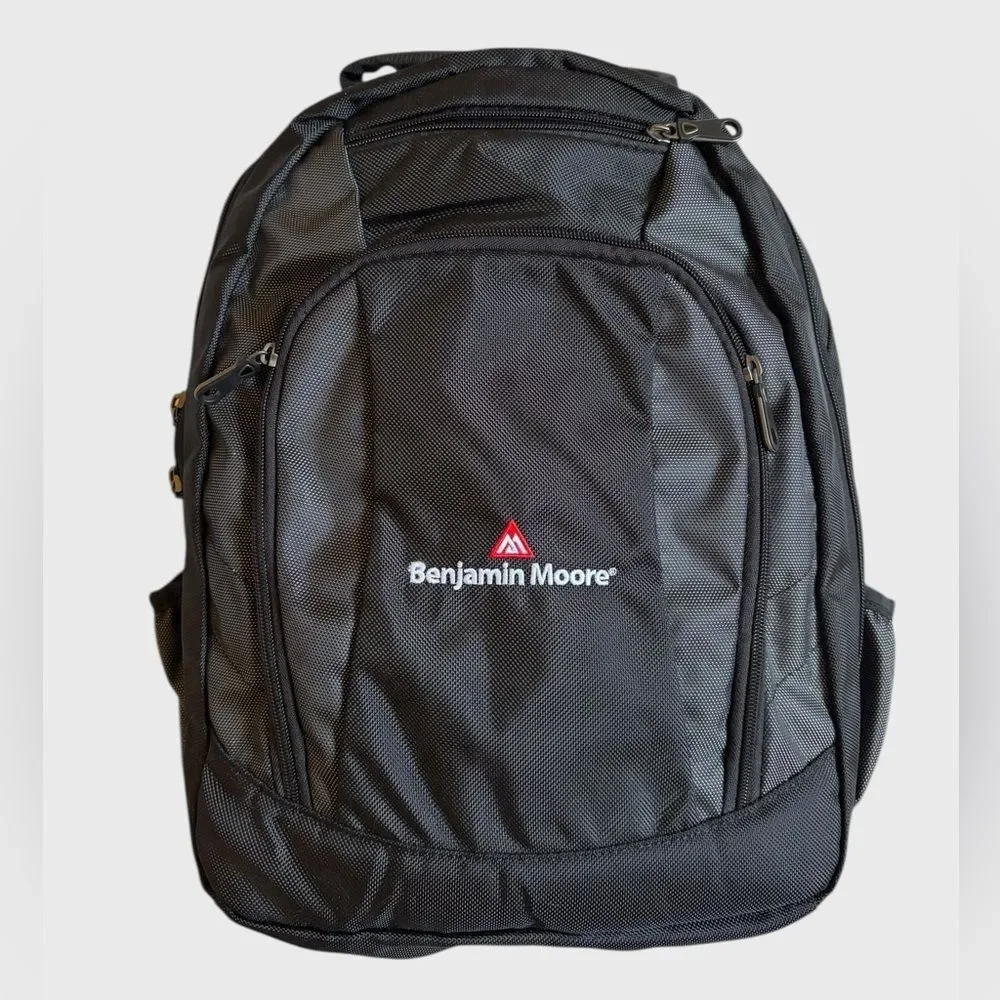 NEW Benjamin Moore Port Authority Black Laptop Backpack Work Travel Compartments